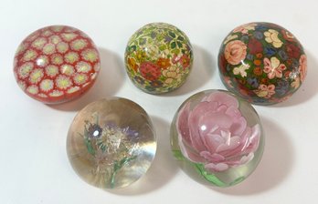 5 Floral Paperweights