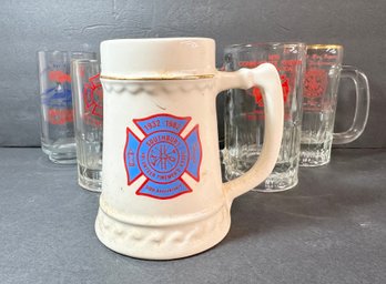 Lot Of Steins From Various Connecticut Fire Departments