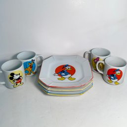 Set Of Walt Disney Character Dishes