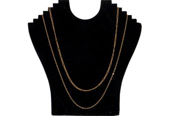 2 Beautiful Gold Color Chains