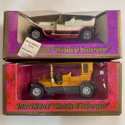 Unopened Matchbox Model 1906 Rolls-Royce Silver Ghost & 1907 Peugeot