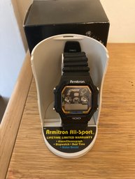 Armitron 100 All Sport  Watch Digital Vintage NEW OLD STOCK , Needs Battery