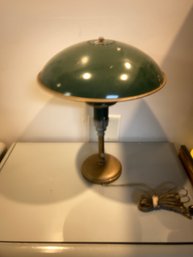 Vintage Table Desk Lamp In Style Of Gerald Thurston Green Shade