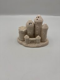 Sand Castle Salt And Pepper Shakers With Holder