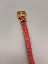 Jana REAL Snakeskin Leather Belt- Pink- Size SMALL