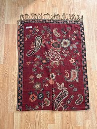 Paskmina Paisley Red/Black/Orange Scarf- Nice Size And Length