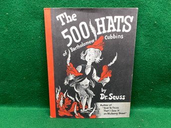 The 5000 Hats Of Bartholomew Cubbins. By Dr. Seuss. Illustrated Hard Cover Book In Dust Jacket. Published 1938