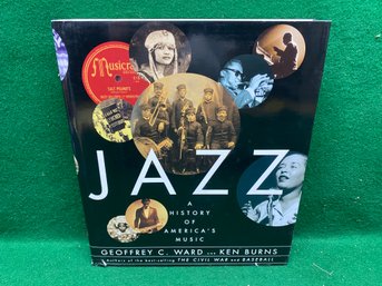 JAZZ. A History Of America's Music. Geoffrey C. Ward And Ken Burns 489 Page Illustrated Hard Cover Book In DJ.