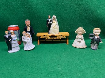 Collection Of Vintage Brides And Grooms Including China Cake Toppers. Napco. Yes Shipping.