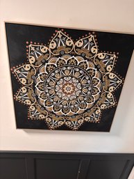 Black Mandala Effect Wall Art