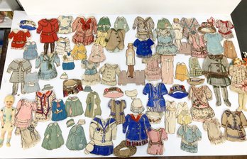 Enormous Lot Of Paper Baby Doll Clothes