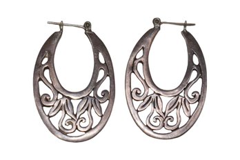 Beautiful Silver Plated Hoop Earrings