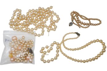 Lot Of Faux Pearl Beads For Craft