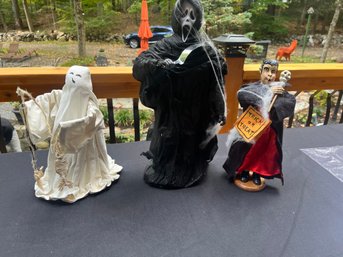 Trio Of Halloween Figurines