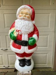 Vintage Light Up Blow Mold Santa Claus. Christmas. Works! Stand 31' Tall. No Shipping.