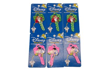 Disney House Key Blank 6 Keys In Original Packing Sealed