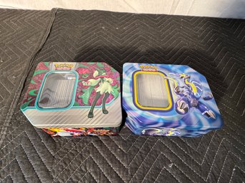 2 Tins Of Modern Pokemon Cards