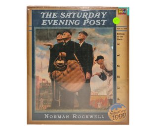 The Saturday Evening Post Norman Rockwell Bottom Of The Sixth 1000 Piece Puzzle New &sealed