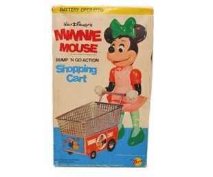 Vintage Walt Disney Minnie Mouse Bump 'n Go Action Shopping Cart