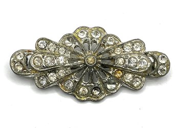 Vintage Clear Stones Art Deco Brooch/pin