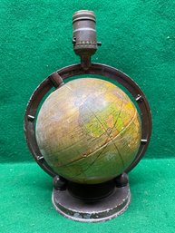 Vintage World Globe Lamp. Made By Idealite Inc. Jersey City, New Jersey. Needs Wiring. Yes Shipping.