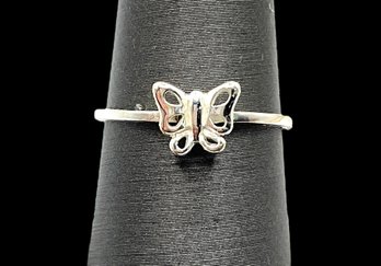 Sterling Silver Dainty Butterfly Ring, Size 6.25