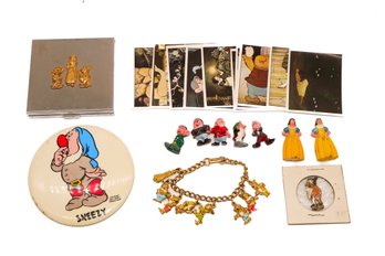 Vintage Mix Lot Of Disney Figurines ,bracelets And More ....