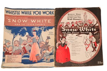 Vintage 1937/1938 Snow White Music Sheets