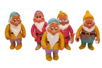 Vintage 5 Dwarfs Vinyl Figures Made In Thailand