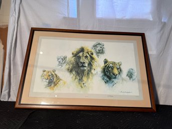 David Shepherd Just Cats Signed And Numbered Print