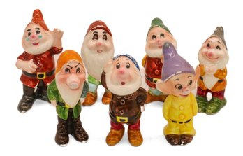 Walt Disney Productions Japan 7 Vintage Dwarfs Figurine