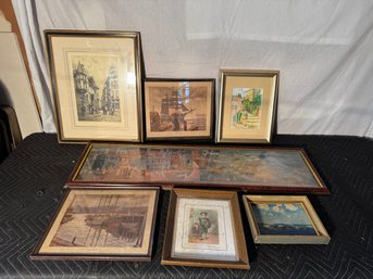 Group Of Miscellaneous Vintage Prints