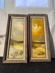 Pair Of Oil On Board Signed Paintings By Engel