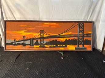 Belart Mid Century Modern Golden Gate Bridge Lighted Picture - Lights Dont Work