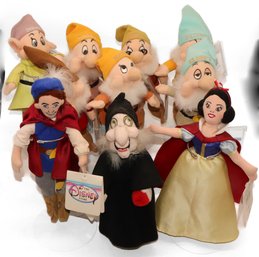 Bean Bag Plush  Collection Of Disney Snow White , Prince ,Witch And The 7 Dwarfs Plush