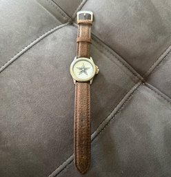 Dallas Cowboys Leather Watch