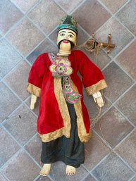 Vintage India Indian Puppet. Articulating Hands. Nice Paint. Approx. 28' Tall. Yes Shipping.