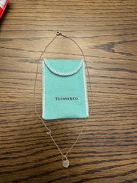 Tiffany Sterling Silver Heart Necklace With Bag