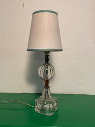 Small Gorgeous Antique Glass Lamp