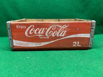 Vintage Coca- Cola Wood Crate With Steel Straps Reinforcements. No Shipping.