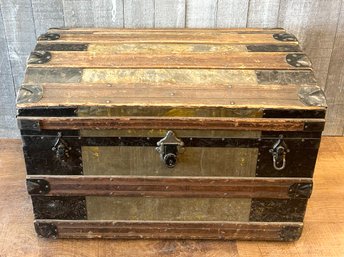 Antique Dome Top Steamer Trunk