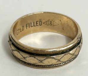 Vintage 10K Gold Filled Etched Ring