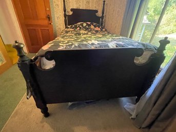 (12)1800s Mahogany Twin Poster Bed