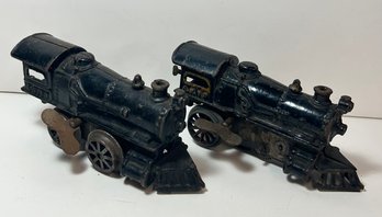 Lot Of 2 Pre-War Cast Iron American Flyer Wind Up Train Engines