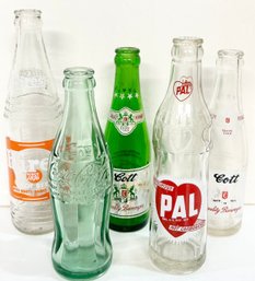 Group Of Five Vintage Soda Bottles