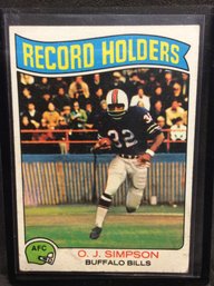 1975 Topps Record Holders O.J. Simpson - M