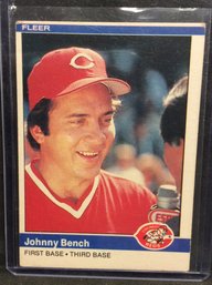 1984 Fleer Johnny Bench - M