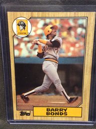 1987 Topps Barry Bonds Rookie - M