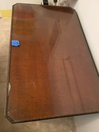 (WD13) 1800s Writing Desk With Custom Glass Top