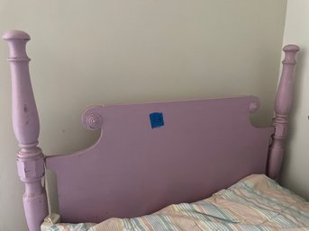 Lavender Painted Twin Poster Bed